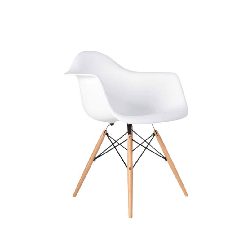 Eames Dining Arm Chair - DAW | White | Modern Dining Chairs at Furnish Meister