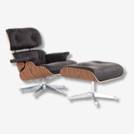 Replica Lounge Chair Eames & Ottoman - Rosewood & Chocolate Brown