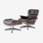 Eames Lounge Chair & Ottoman - Walnut Wood | Chocolate Brown