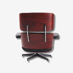 Lounge Chair Ray Eames Style - Palissandre Foncé & Cuir Noir