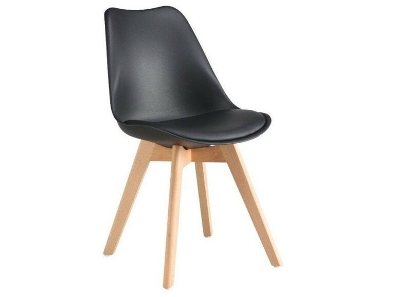 Modern Tulip Dining Chair | Black – Timeless Elegance