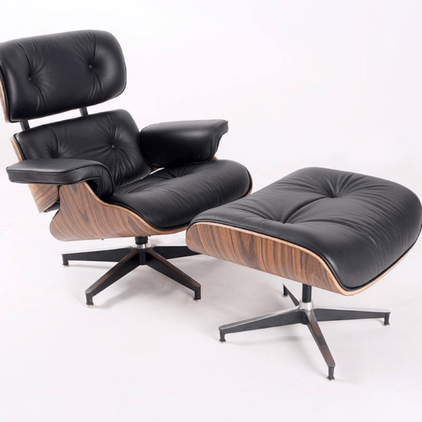 eames lounge rose wood black