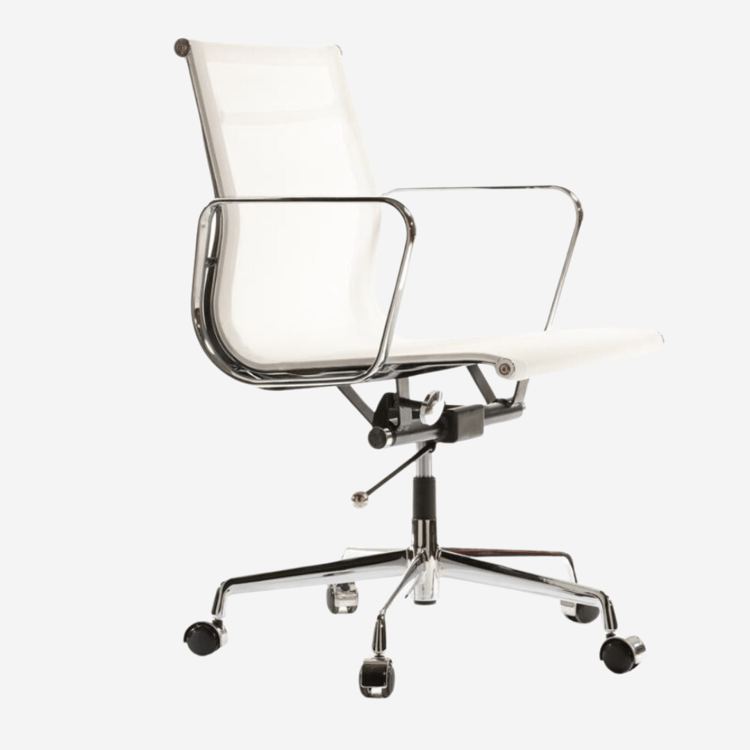 Eames Low Back Mesh Office Chair White | Modern EA 117 Design