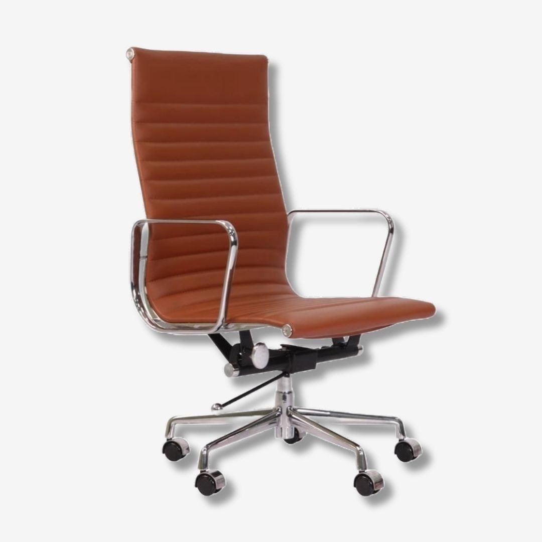 Tan Brown Thin Pad Office Chair Eames Soft Pad | Ergonomic