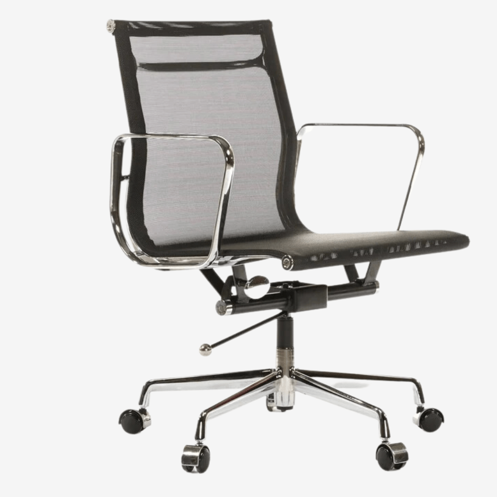 Eames Low Back Mesh Office Chair Black | Modern EA 117 Design