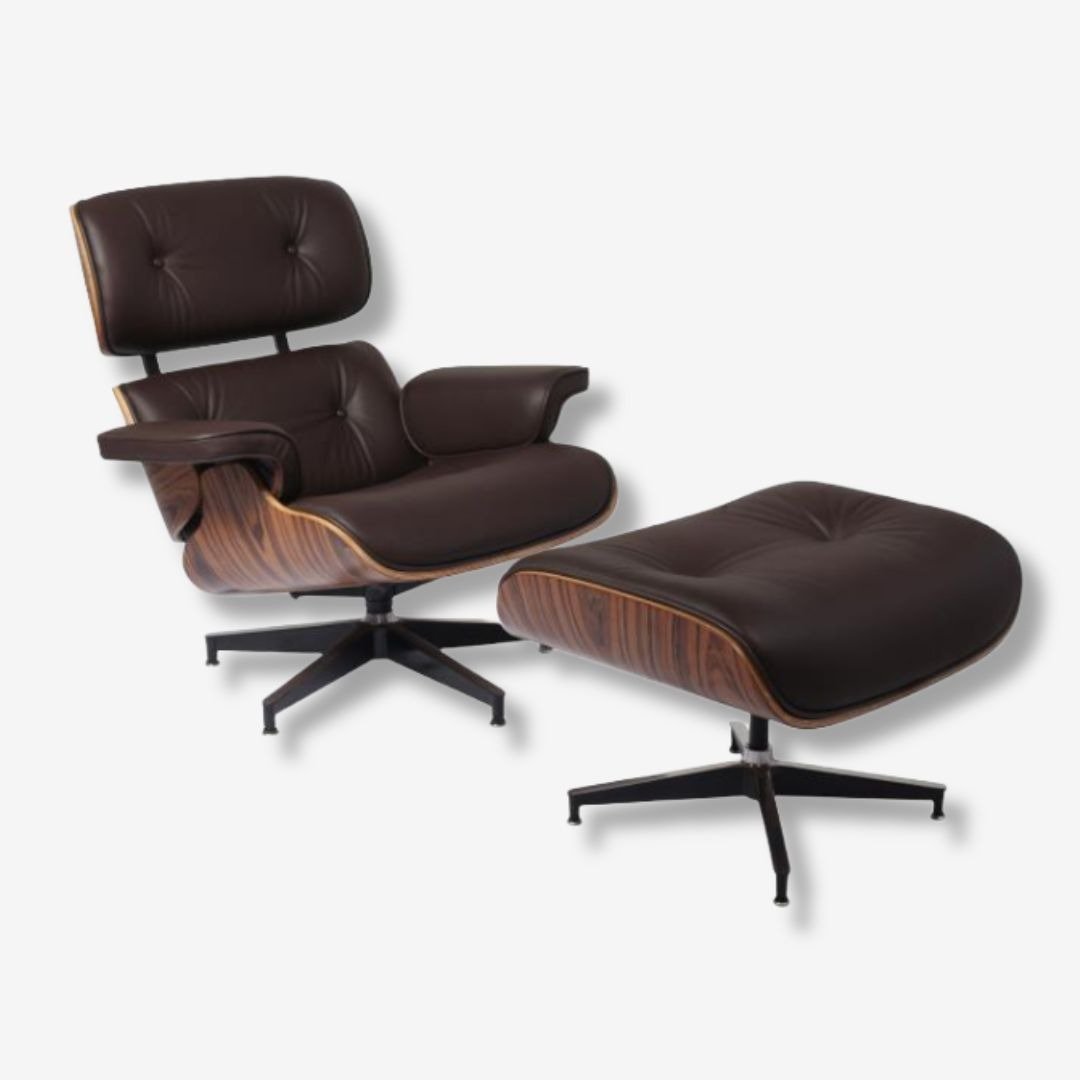 Replica Lounge Chair Eames - Rosewood & Chocolate Brown | Furnish Meister